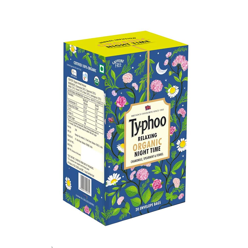Typhoo Relaxing Organic Night Time Tea Bags 